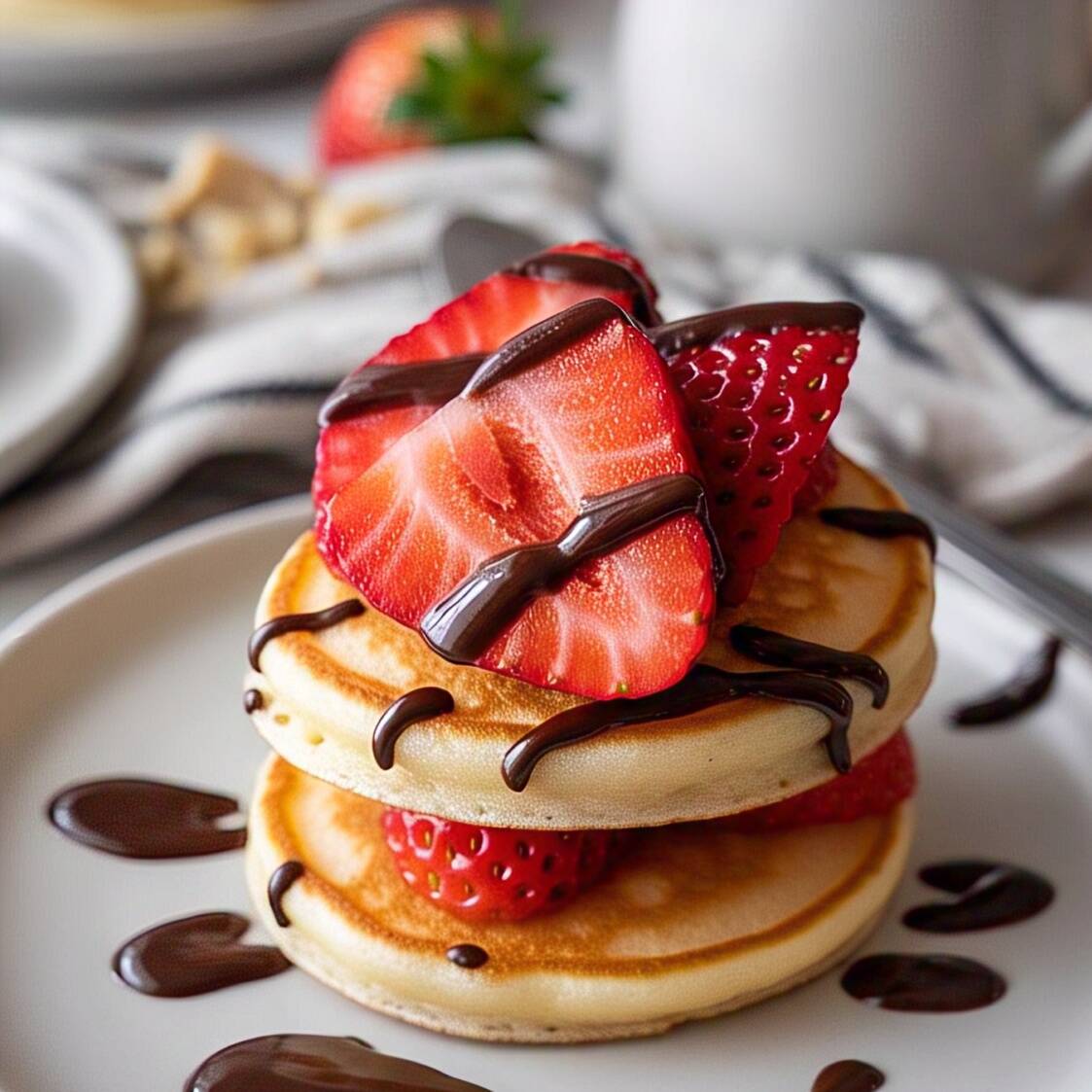 Mini Hot Cakes C/Topping (12Piezas)