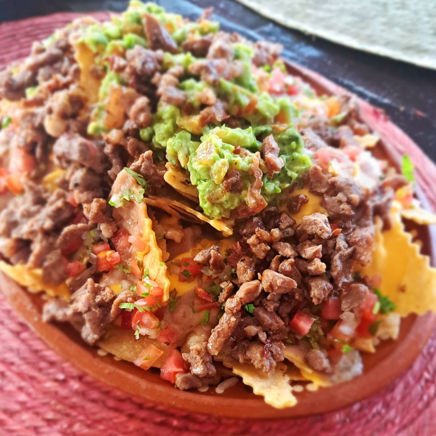 Nachos mexicanos con carne