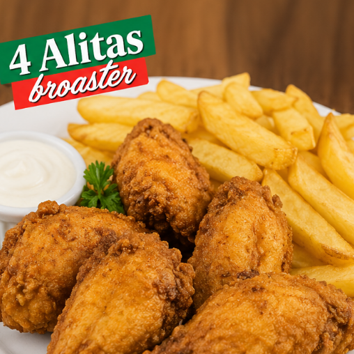 Alitas Broaster 4 uds