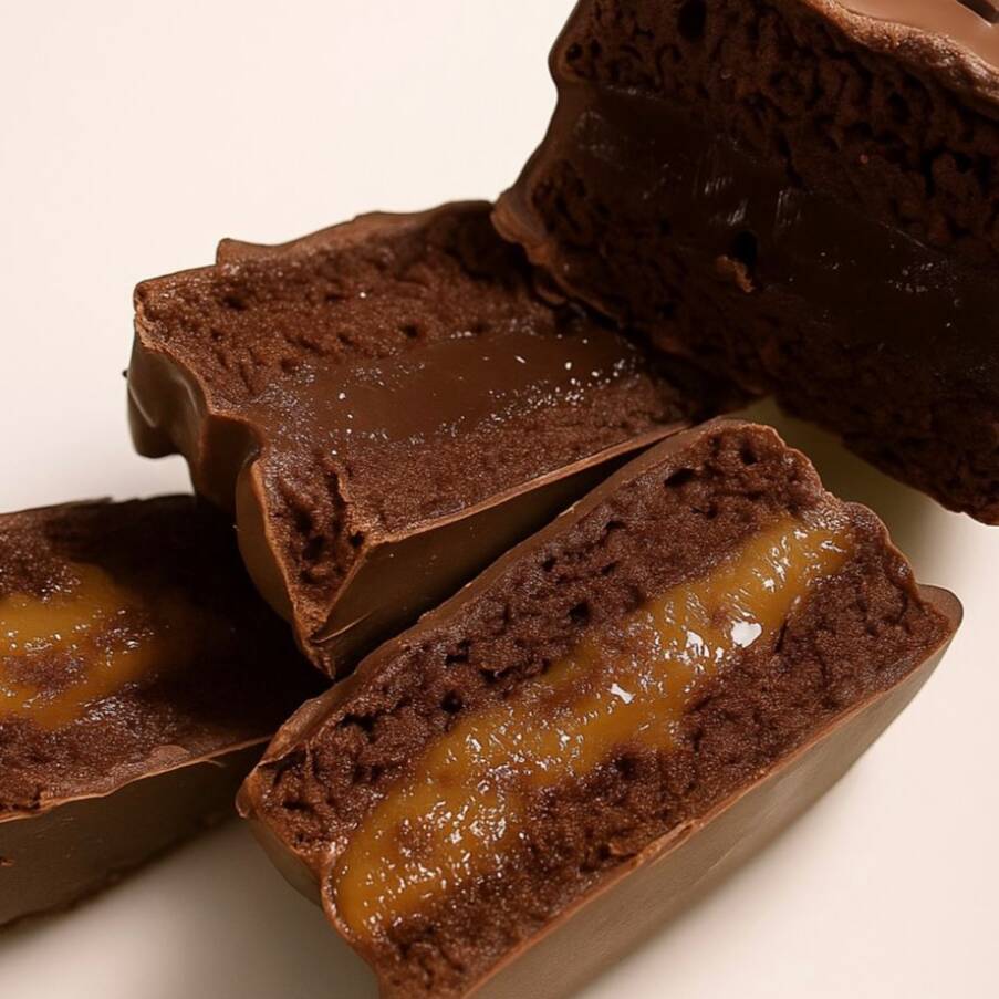 Pão de mel artesanal recheado com doce de leite cremoso, coberto com chocolate de qualidade e preparado com muito carinho. Uma explosão de sabor que derrete na boca e conquista a cada mordida. Perfeito para adoçar seu Dia!