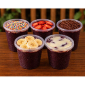 Nosso Mega Combo vem com 5 copos de açaí cremoso, com sabores à sua escolha.