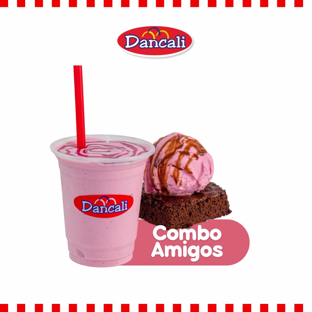 Malteada 12 Onz + Brownie con Helado