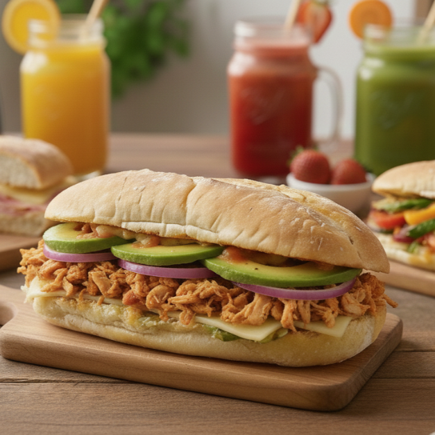 Mega Torta de Pollo Deshebrado