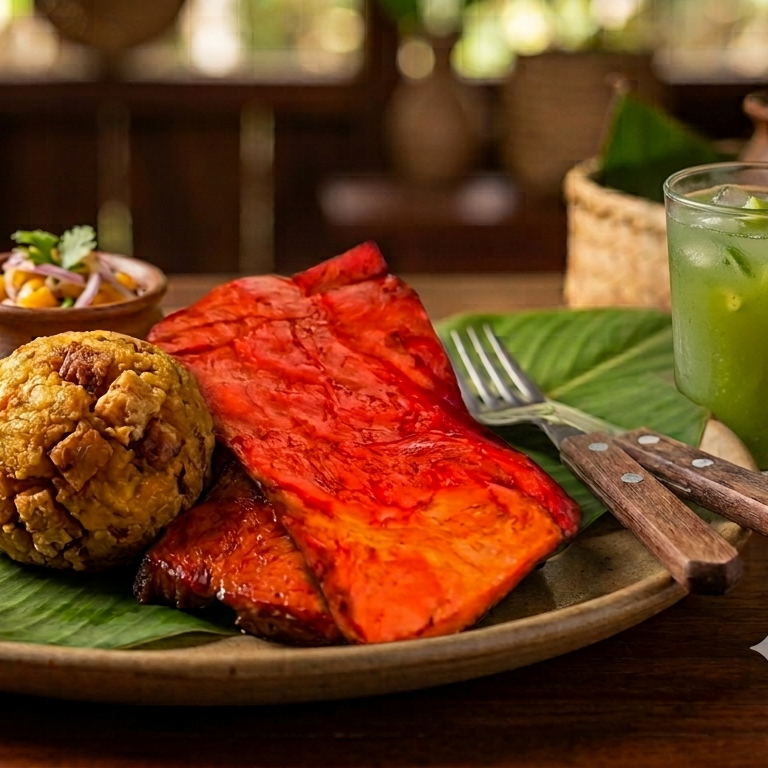 Tacacho Con Cecina + Bebida Amazonica