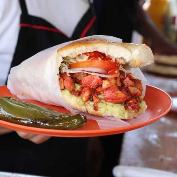 lonche de adobada mixto
