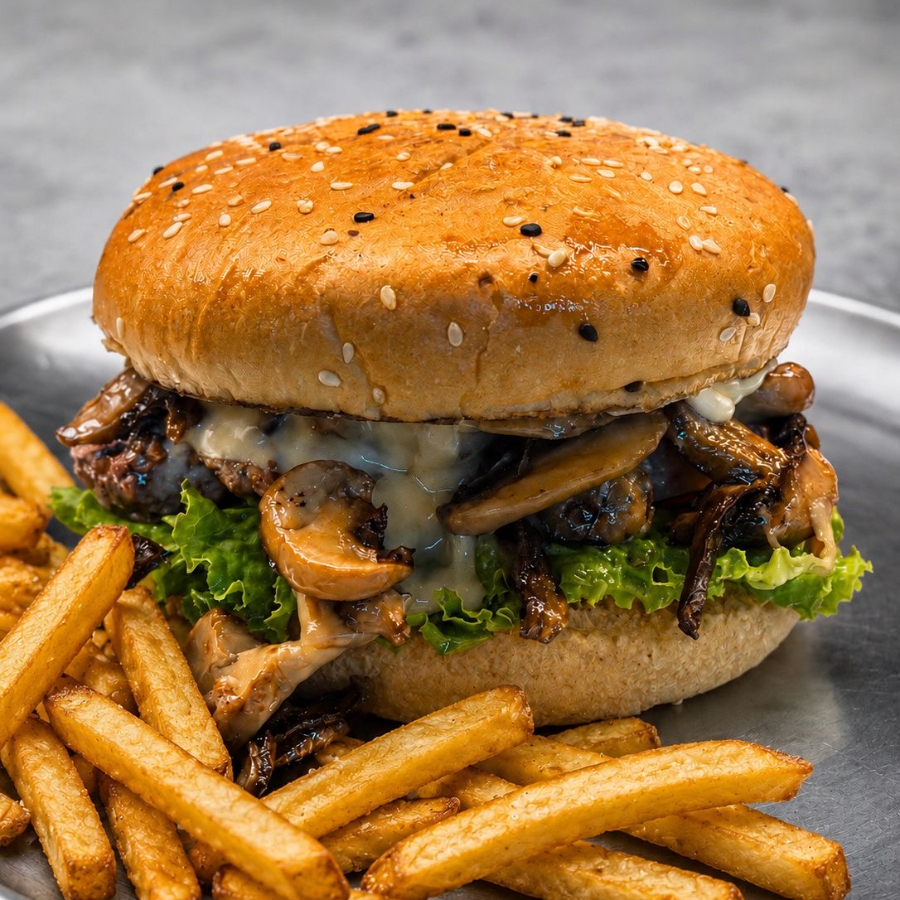 Combo de hamburguesa champiñoes