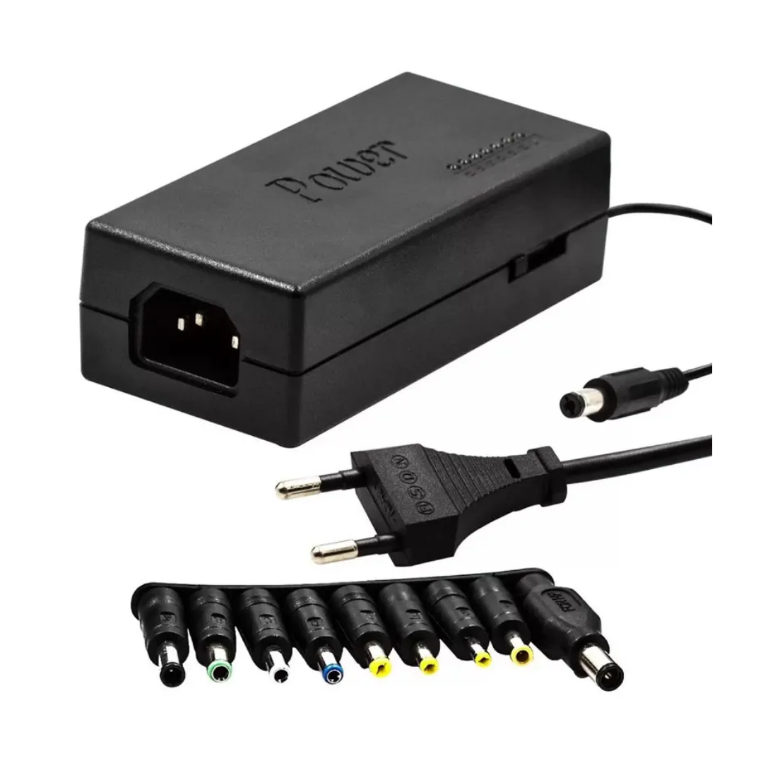 Carregador universal de 120w com múltiplas pontas, ideal para notebooks de diversas marcas e modelos. Oferece voltagem ajustável e proteção contra sobrecarga, curto-circuito e superaquecimento, garantindo carregamento rápido e seguro. Perfeito para uso em casa, no trabalho ou em viagens.  carregador notebook, carregador universal notebook, carregador notebook 120w, fonte universal notebook, carregador ajustável notebook, carregador para várias marcas, carregador para acer, carregador para asus, carregador para dell, carregador para hp, carregador para lenovo, carregador para samsung, carregador para positivo, carregador bivolt notebook, carregador portátil notebook, fonte notebook universal, carregador rápido notebook, carregador de reposição notebook, carregador reserva notebook, carregador de emergência notebook, carregador alta potência notebook, carregador com múltiplas pontas, carregador seguro notebook, carregador com proteção, carregador notebook universal bivolt, informática