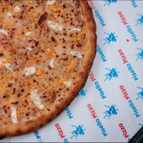 Pizza Mitad Queso Mitad Salchicha