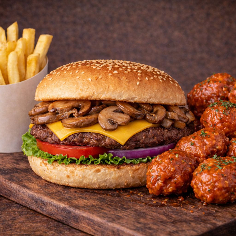 Hamburguesa Champi con Boneless