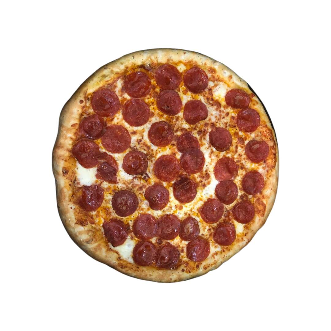Pizza grande pepperoni con orilla rellena