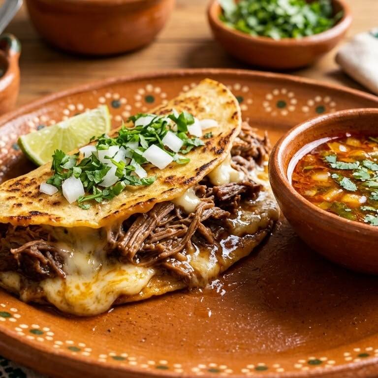 2 Quesabirrias Oaxaca + 2 Tacos De Birria + Agua
