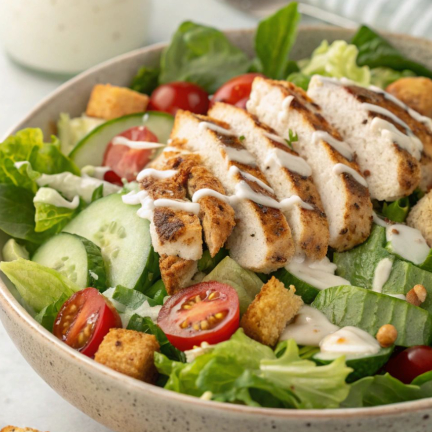 ENSALADA CON POLLO A LA PLANCHA