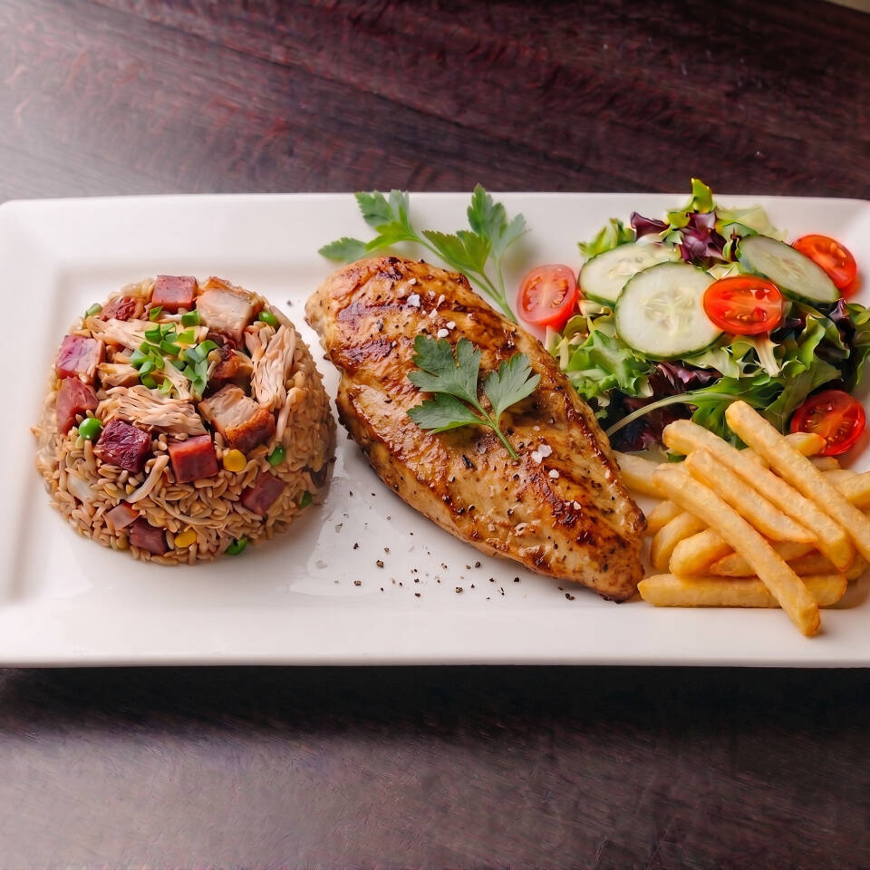 Combo con pollo a la parrilla