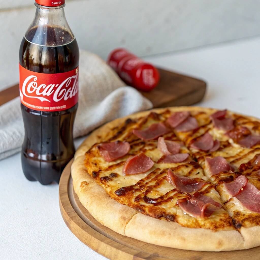 Pizza de tocino de 30cm + Una Coca cola de 355ml
