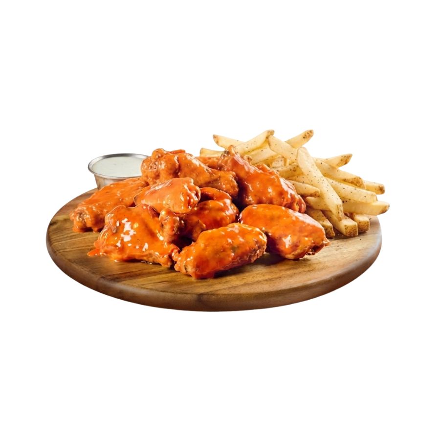 12 Wings +Papas