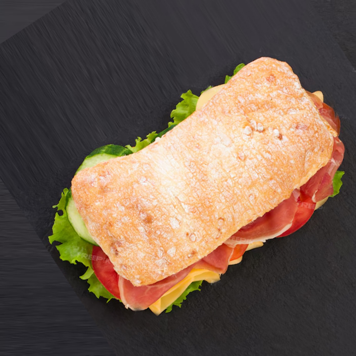 Chapata de Jamón y Queso