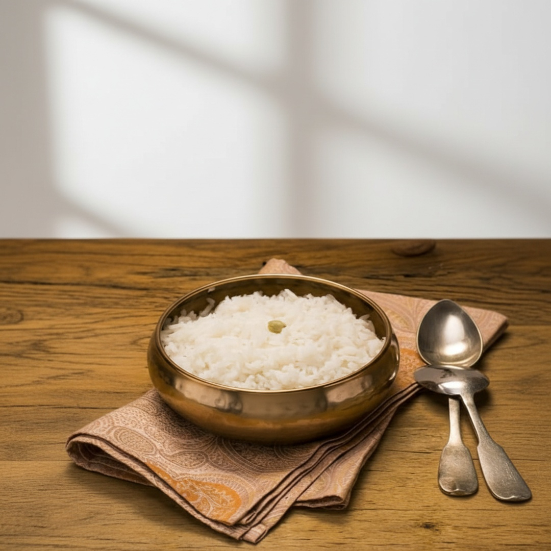 Arroz Basmati é um tipo de arroz muito popular na culinária indiana. Com sabor ligeiramente doce e um aroma contagiante.