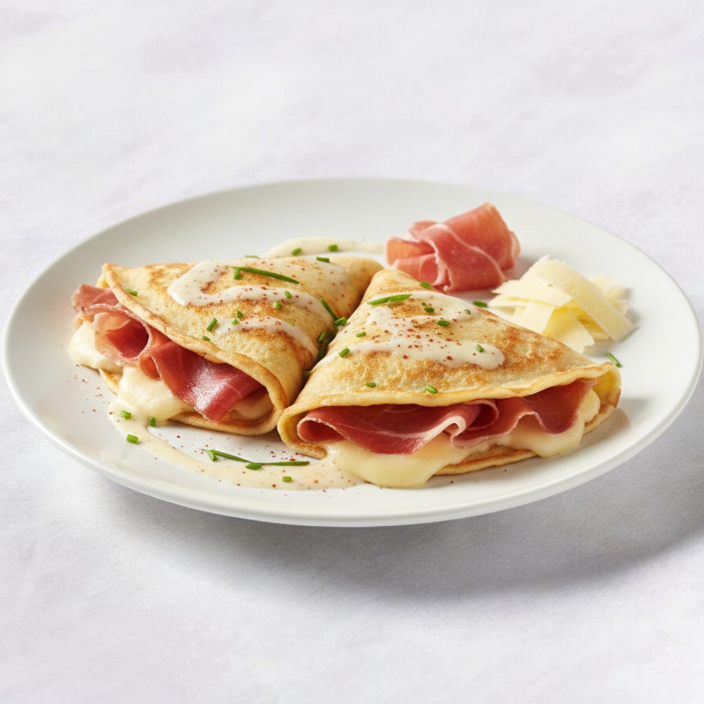Crepas con Jamón y Queso Manchego