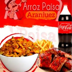 Arroz Paisa Familiar + Costilla BBQ + Papa y Gaseo