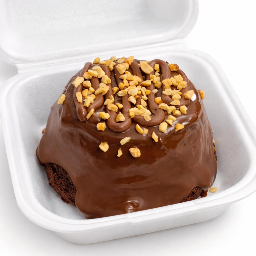 O Ferreiro Rocher é puro carinho em forma de bolo: massa de chocolate macia e fofinha, coberta com uma generosa camada de brigadeiro cremoso, fios de Nutella e o toque crocante e irresistível do amendoim. Uma combinação intensa, chocolatuda e simplesmente apaixonante a cada mordida.