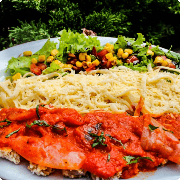 Milanesa Mediterranea (jueves).