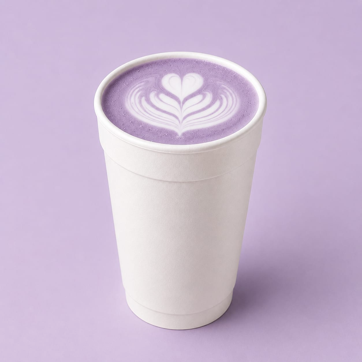 Taro Latte Caliente