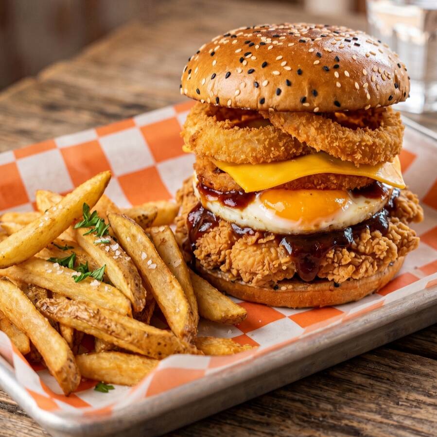 Hamburguesa de Tenders de Pollo