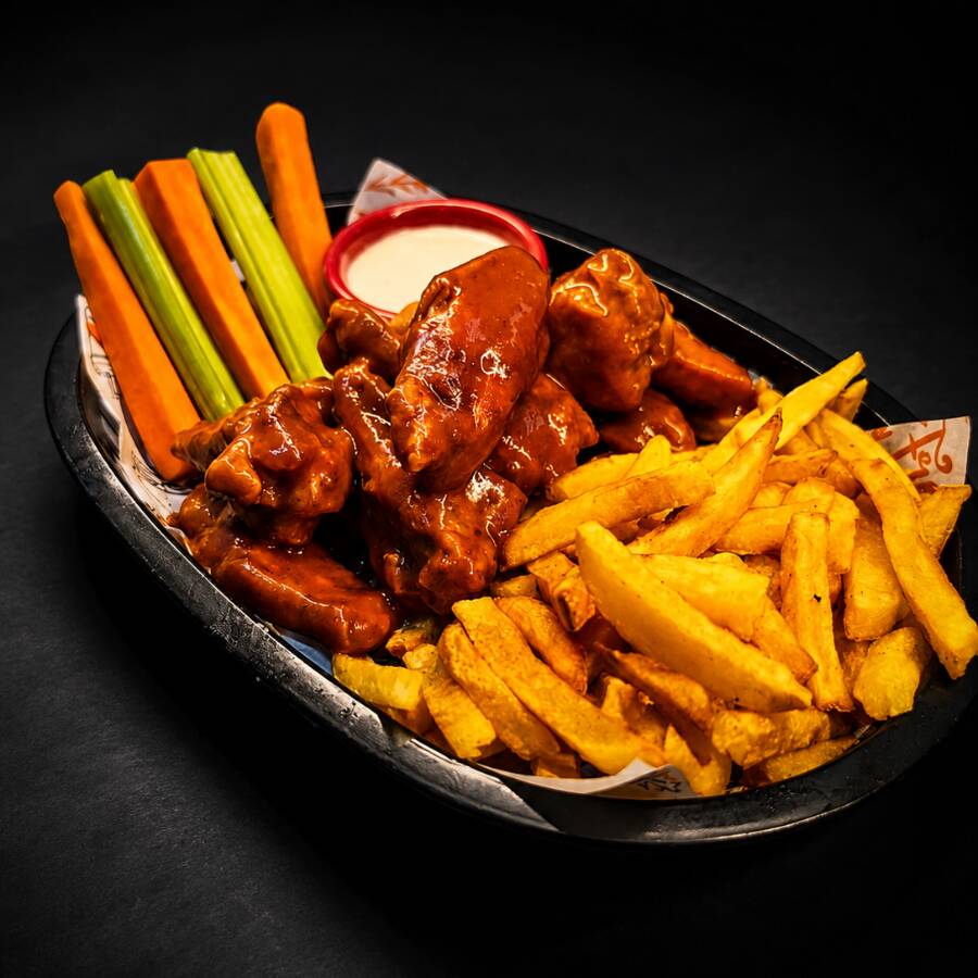 x6 Piezas + Papas Fritas