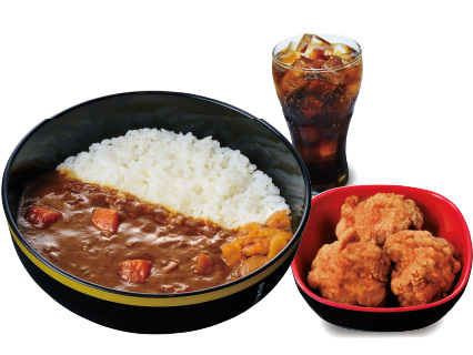 A típica comida caseira do japão, levemente apimentado e servido com arroz japonês.