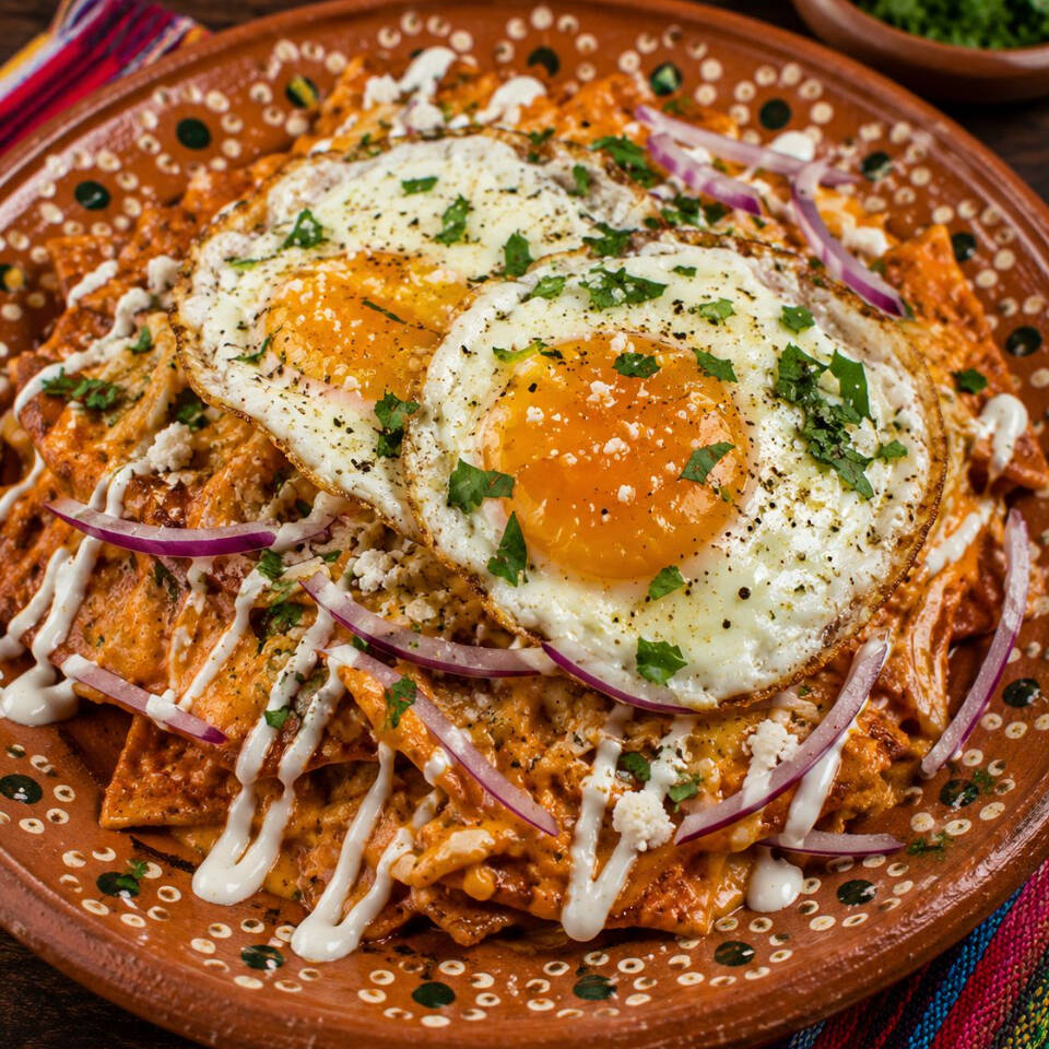 CHIILAQUILES CREMOSOS DIVORCIADOS