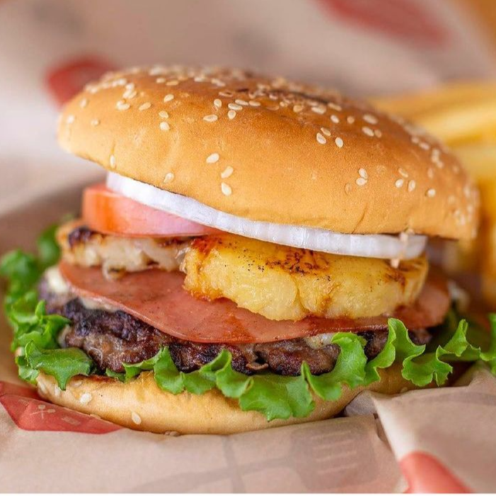 Hamburguesa Hawaiana de pollo