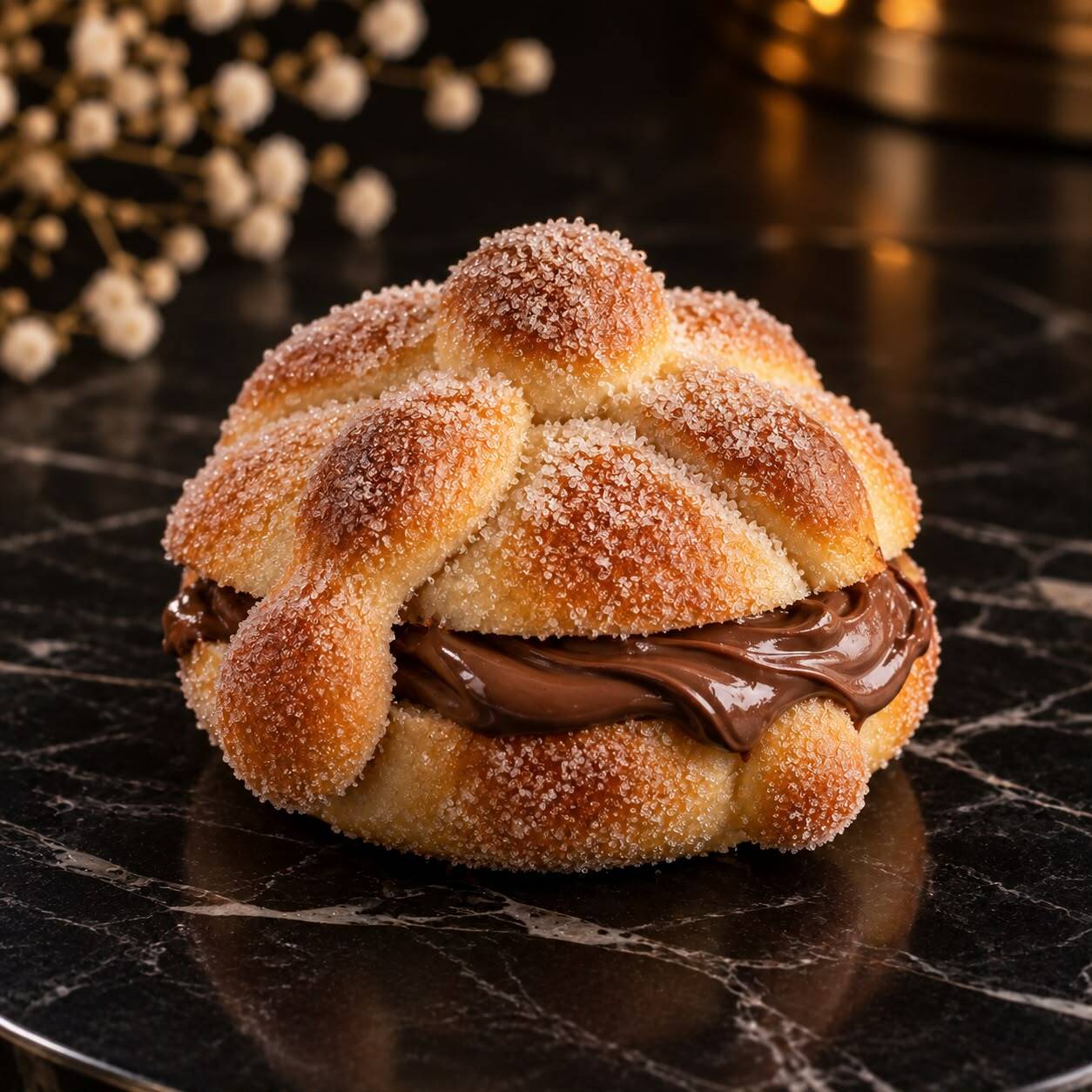 Mini pan de muerto con NUTELLA