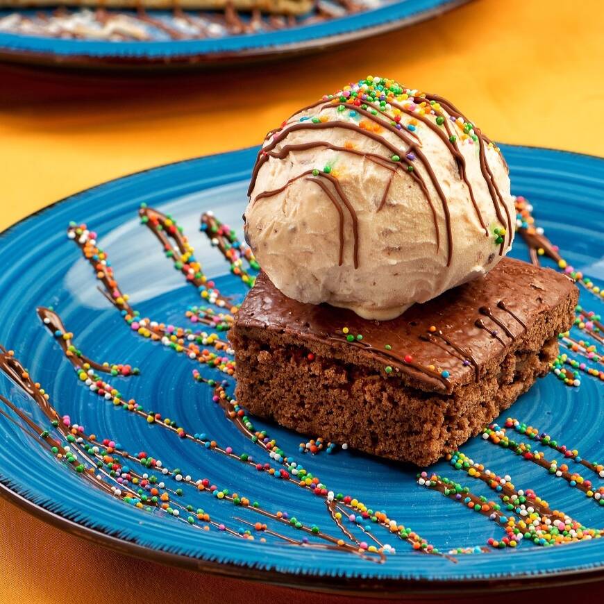 Brownie con Helado