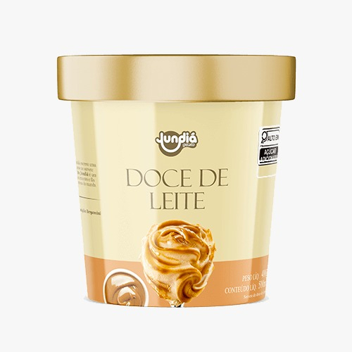 O sabor e intensidade do puro doce de leite estão presentes na cremosidade do gelato e também em seu recheio