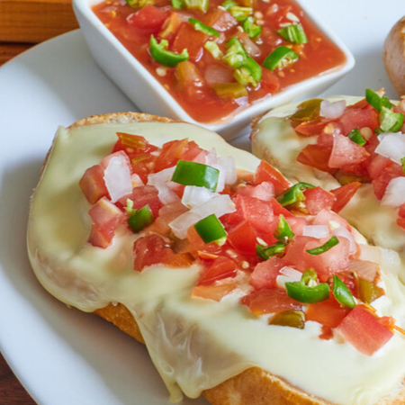 Molletes salados sencillos