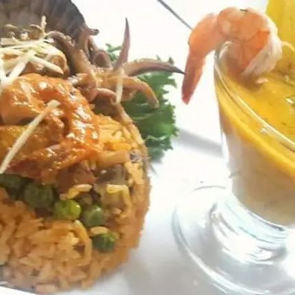 Tiradito+Arroz con Marisco+gaseosa