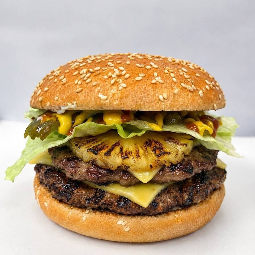 Hamburguesa Doble Hawaiana