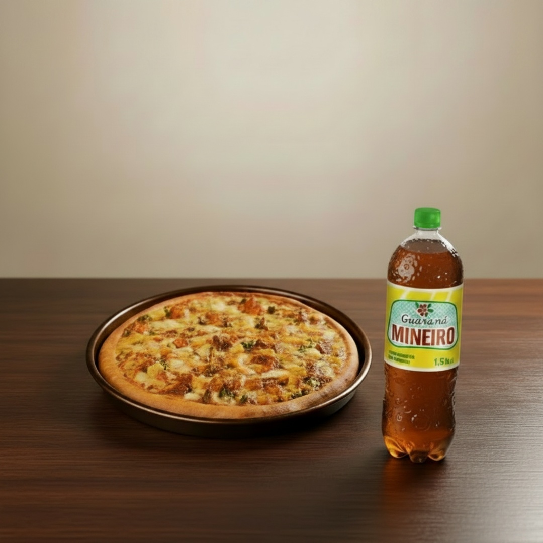 Pizza Grande Promocional+Refrigerante 1,5L Mineiro