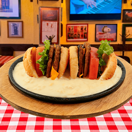 Hamburguesa con queso gouda