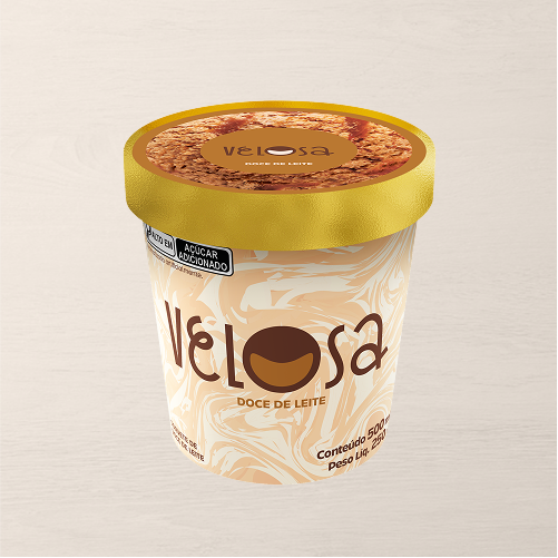 Sorvete de doce de leite cremoso repleto de doce de leite puro para ficar ainda mais perfeito.