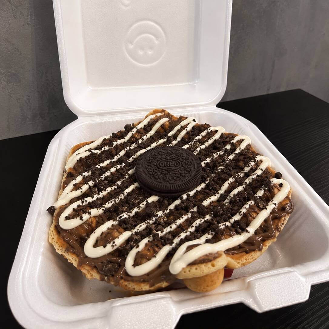 Waffle con Galleta Oreo