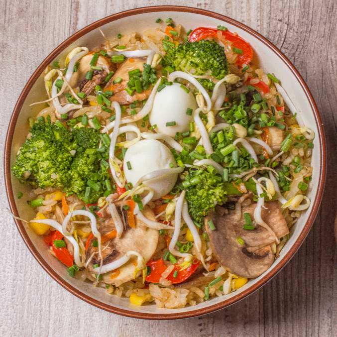 Combo Arroz Vegetales + Bebida