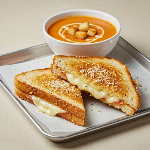Grilled Cheese + Crema de Tomate