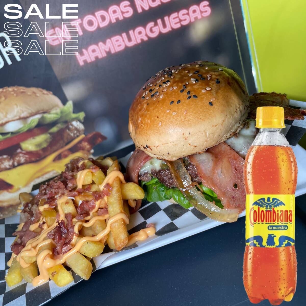 Combo Hamburguesa Sencilla + Papas + Postobon 250