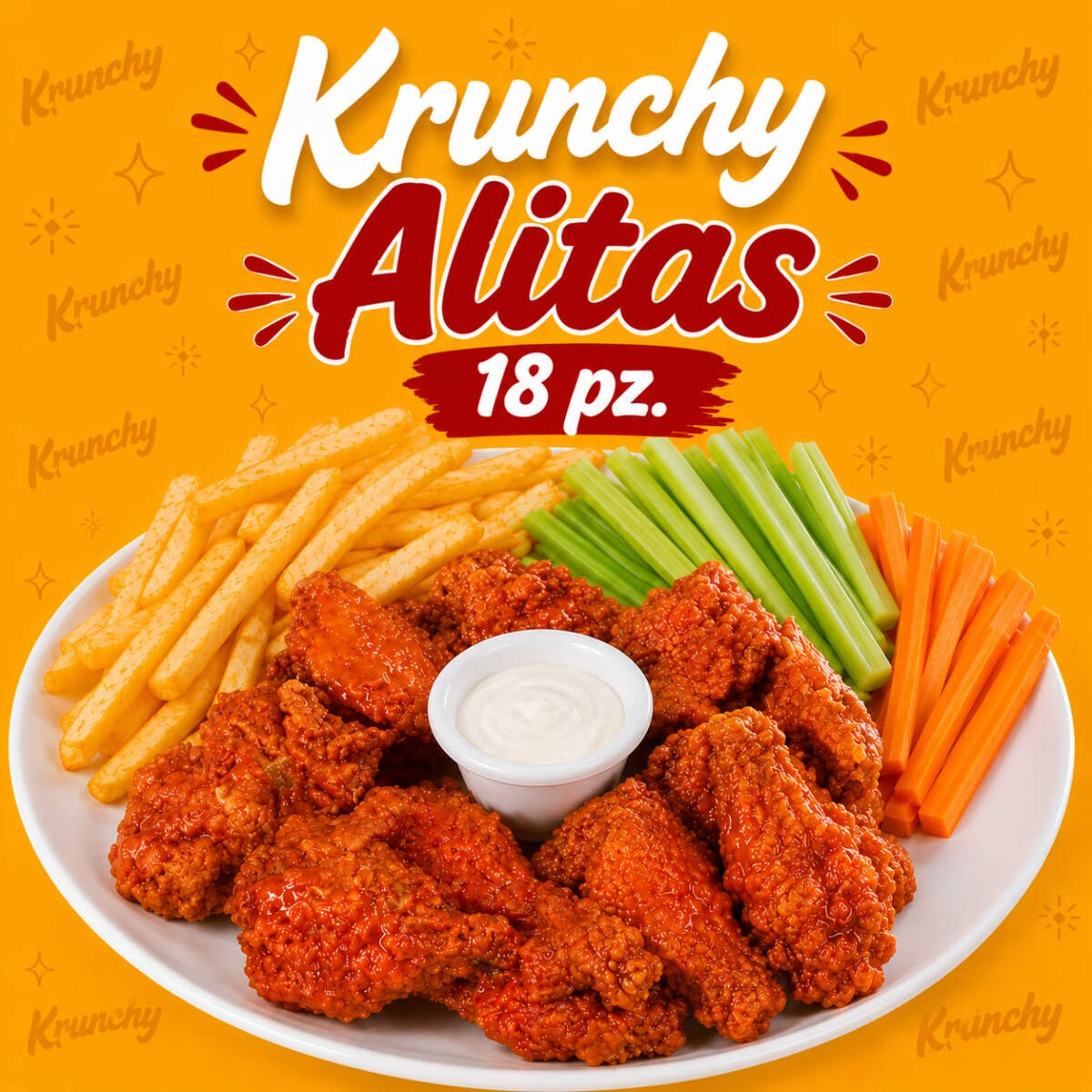 18 ALITAS BAÑADAS