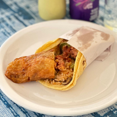 Taco de Chile Jalapeño Relleno de Picadillo