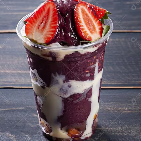 Açaí cremoso e gelado em copo de 500ml. Refrescante, nutritivo e perfeito para qualquer hora do Dia. Escolha seus complementos favoritos e monte do seu jeito! Ideal para quem ama sabor e energia no delivery.