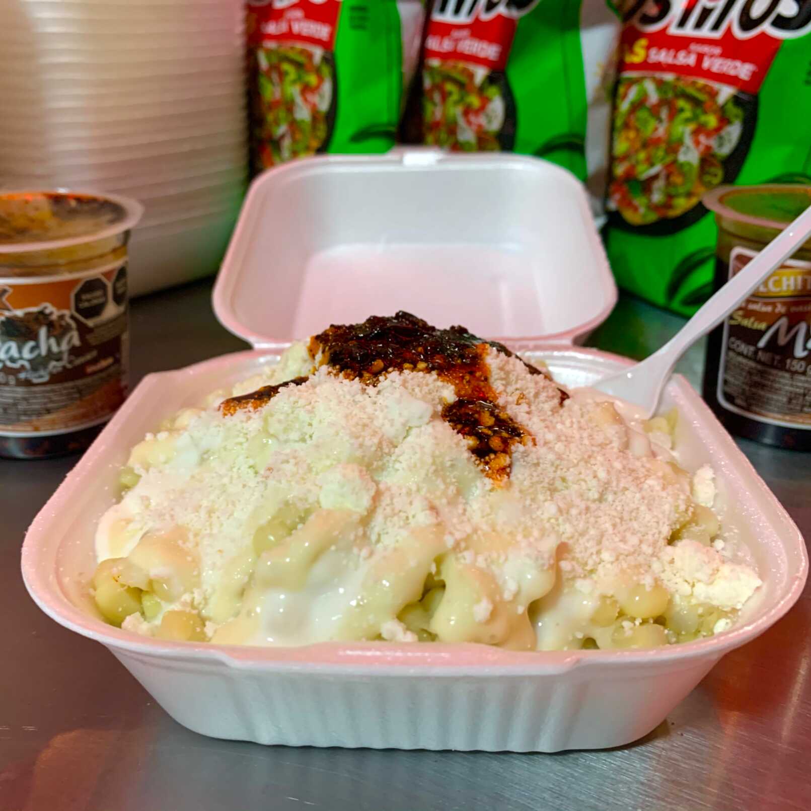 Elote Amarillo en Charola