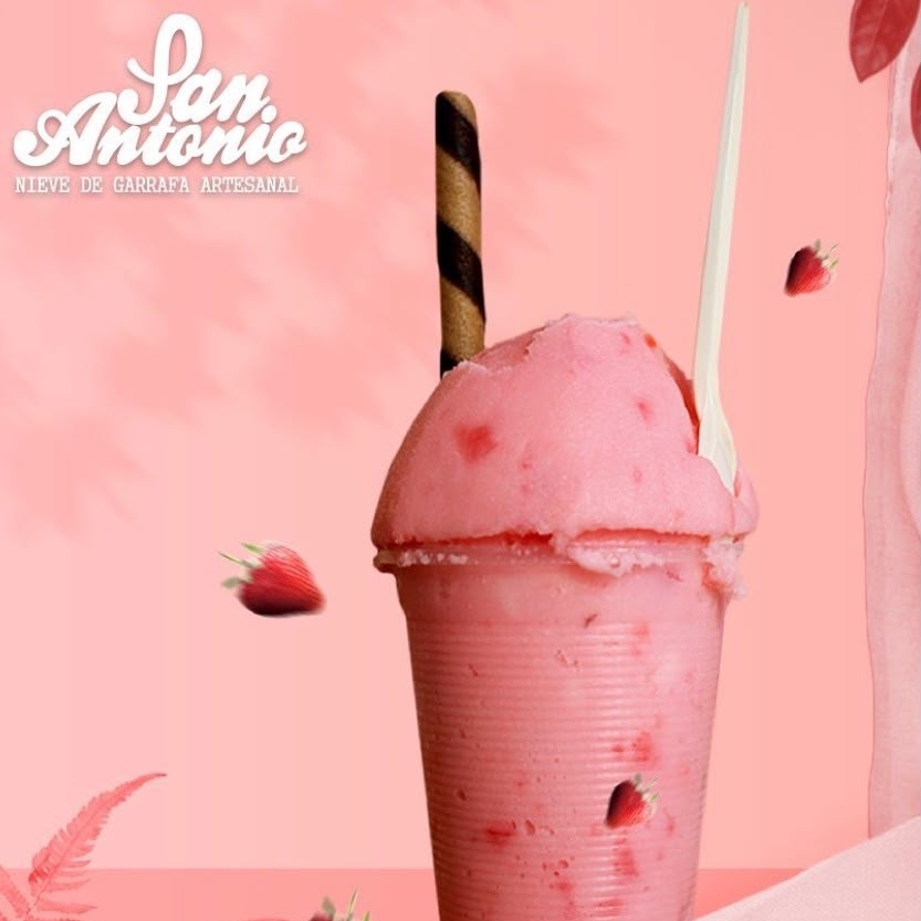 Nieve de Fresas con Crema