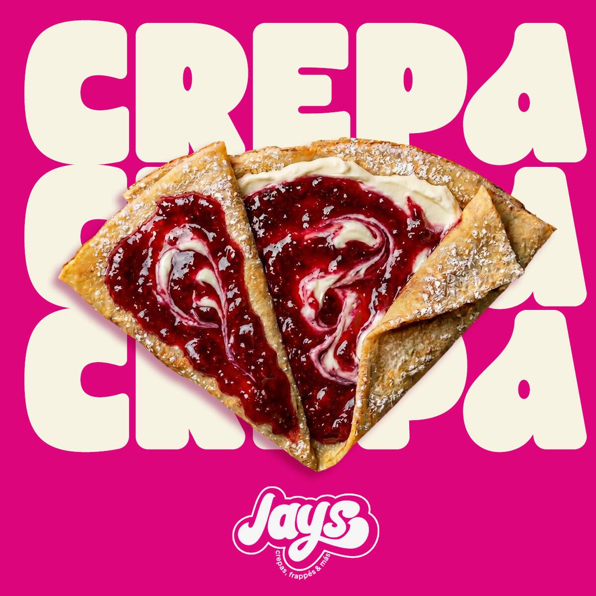 Crepa Queso y Fresa